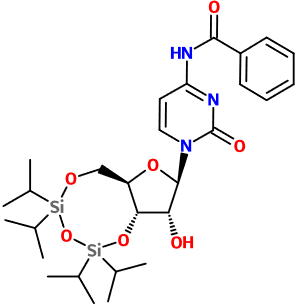(image for) MC081104 N4-Benzoyl-3',5'-O-(1,1,3,3-tetraisopropyl-1,3-disiloxanediyl)cytidine